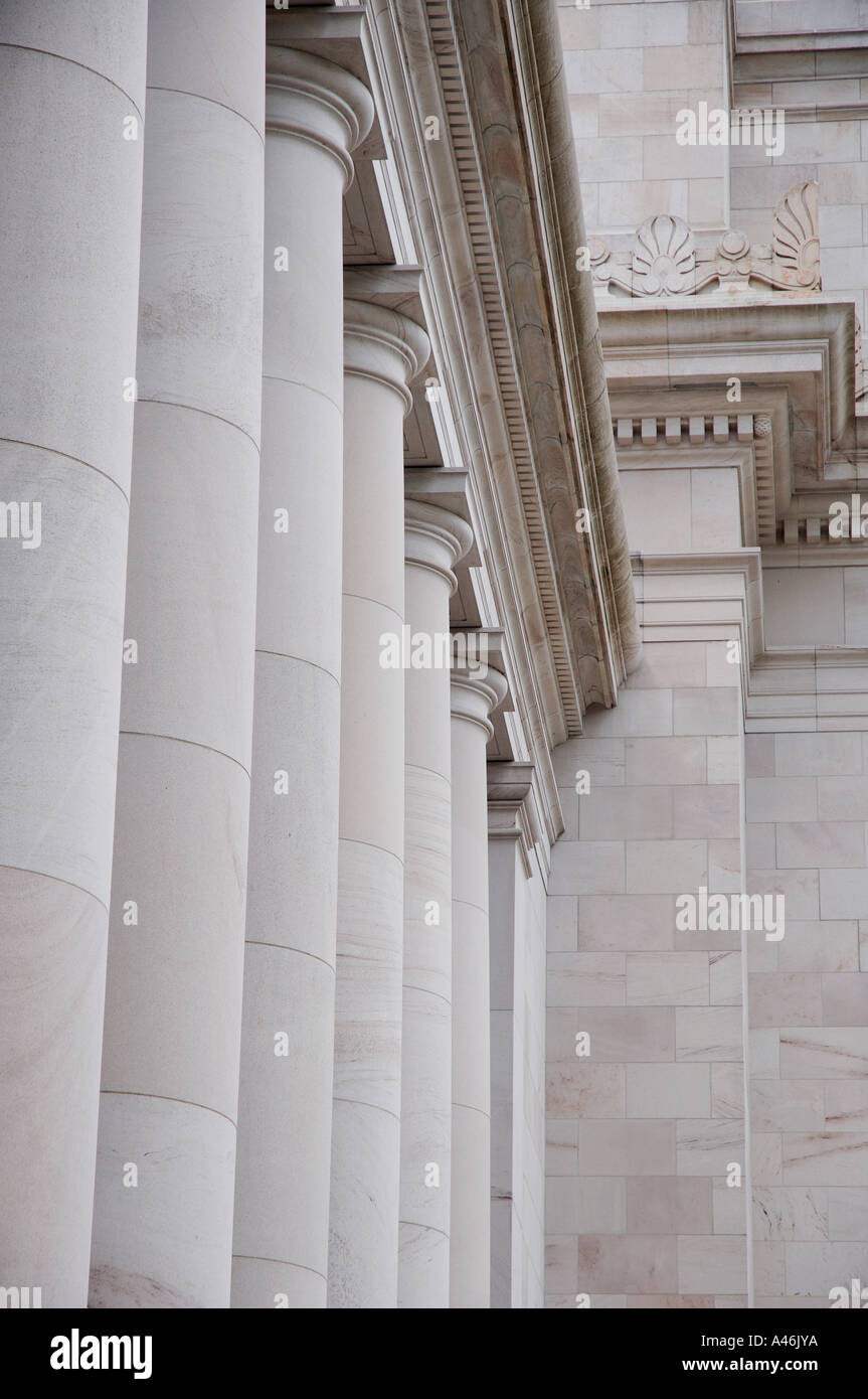Pillars on building Stock Photo Alamy