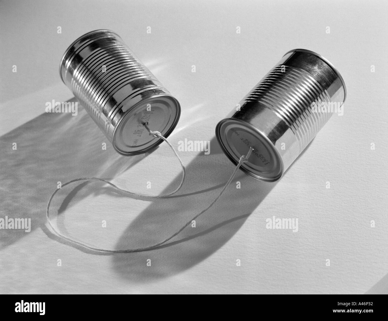 Tin can string Black and White Stock Photos & Images Alamy