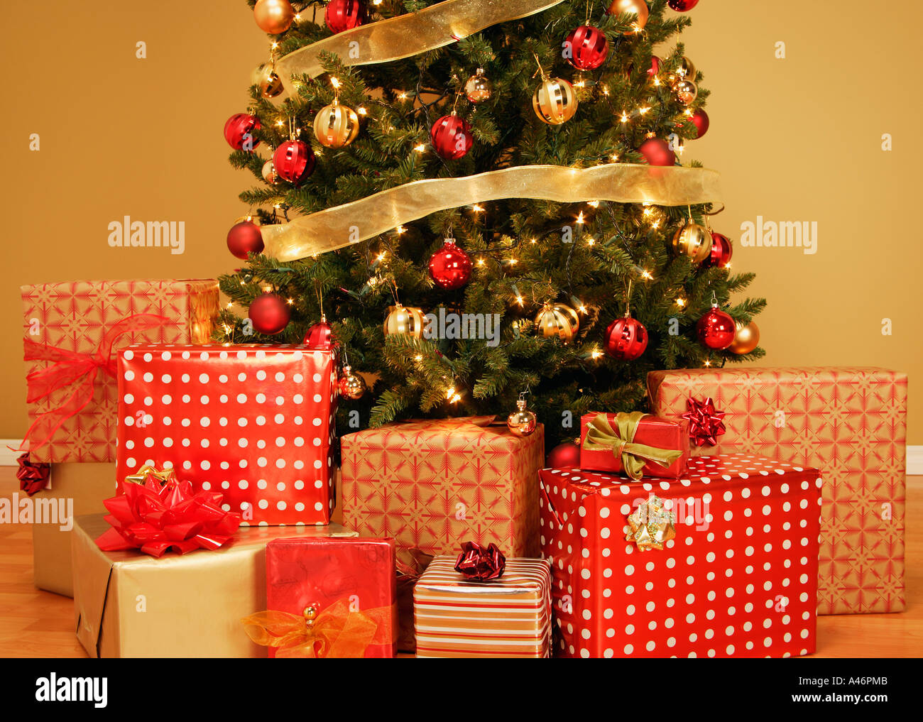 Christmas Tree With Presents Underneath 