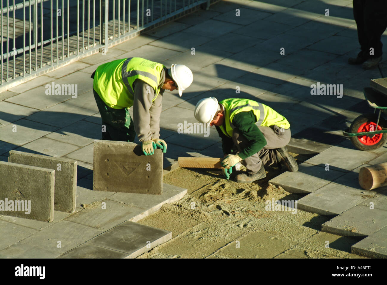 Paving Slabs Laying High Resolution Stock Photography and Images Alamy
