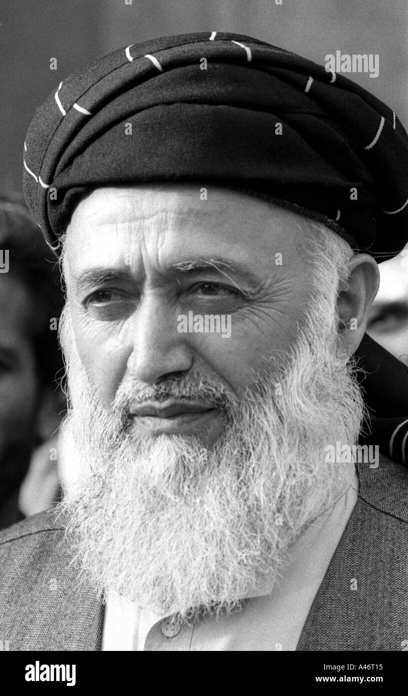 Burhanuddin Rabbani former president of Afghanistan Kabul Stock Photo