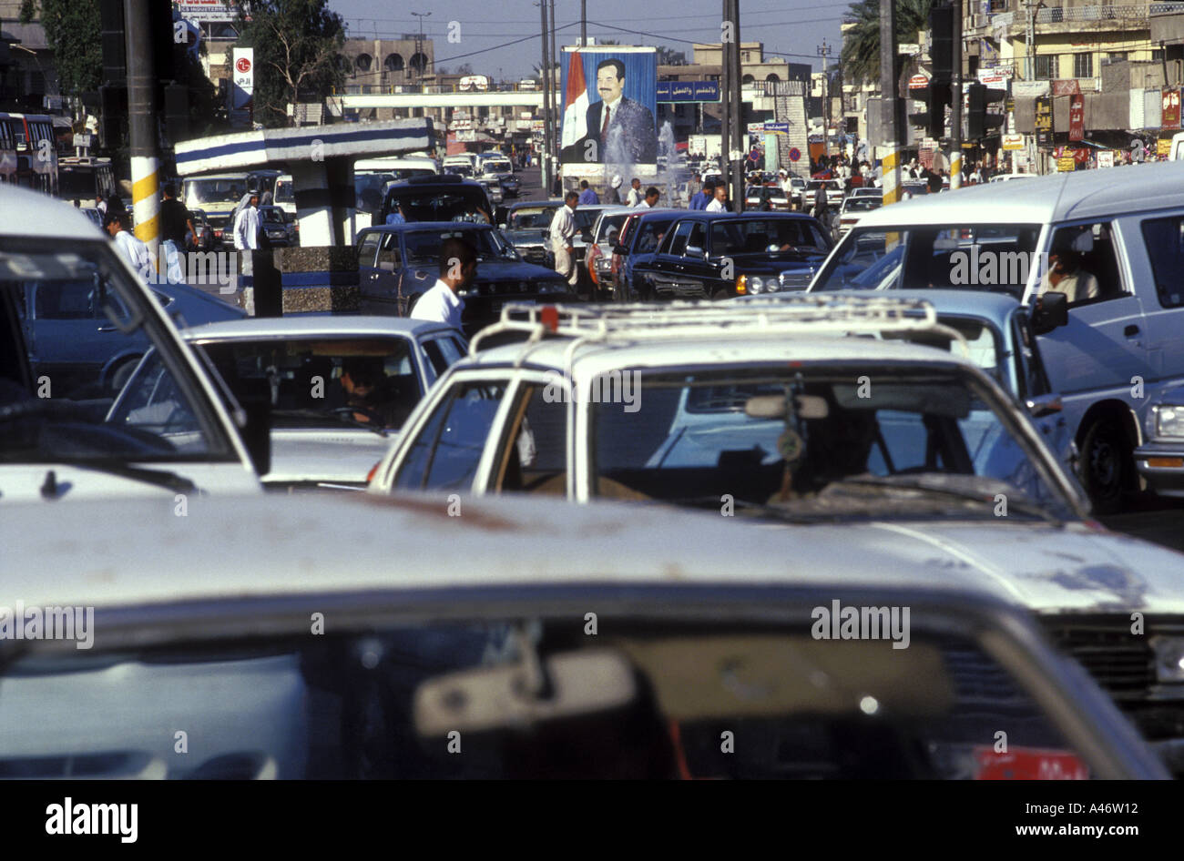 traffic in baghdad iraq Stock Photo