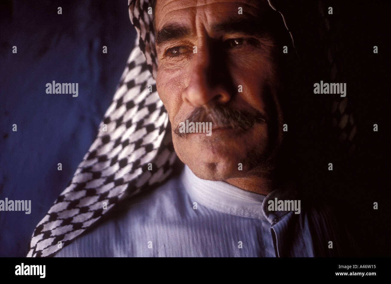 A Marsh Arab man in his house near Basra Iraq Stock Photo - Alamy
