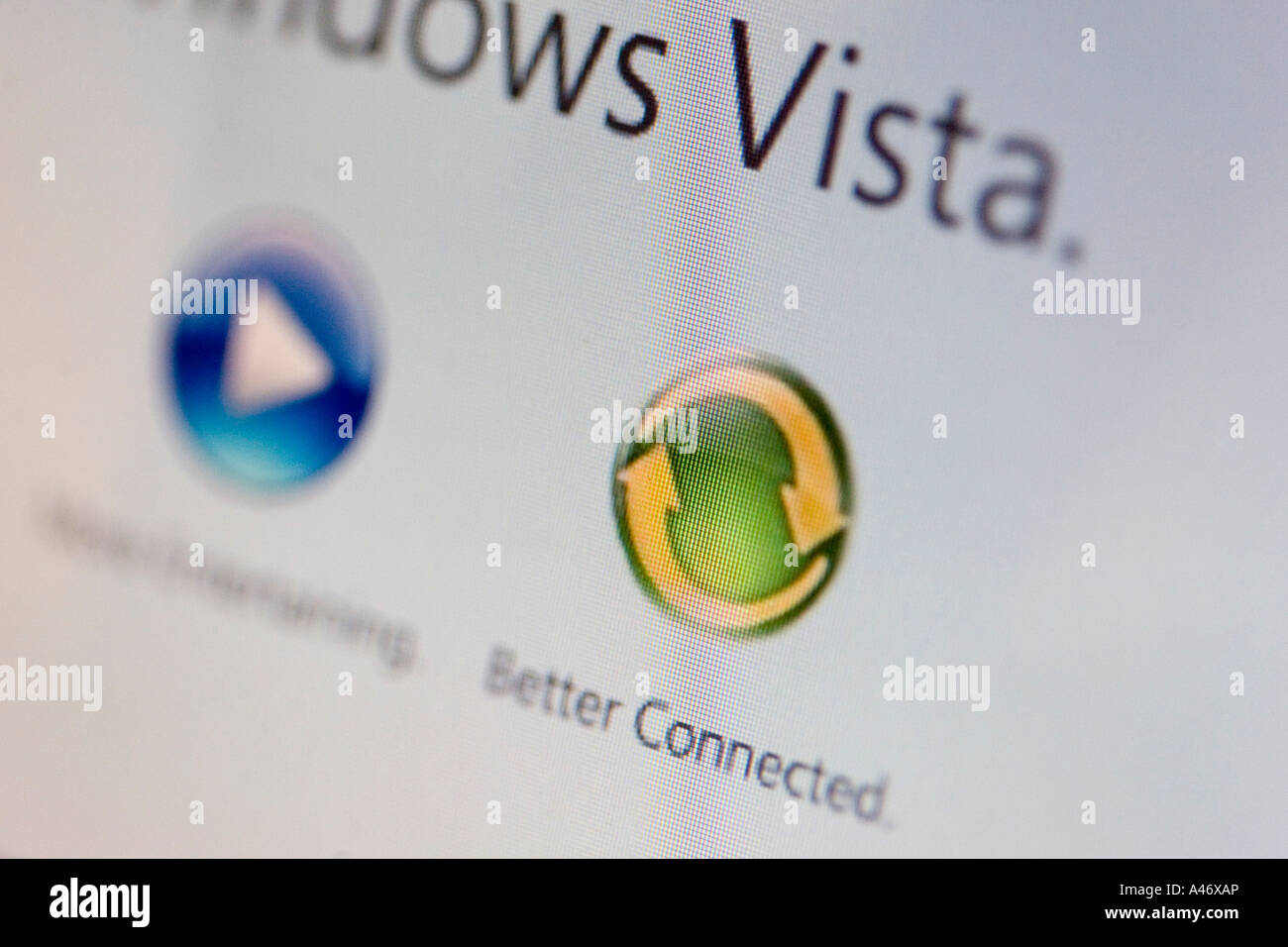 Microsoft Windows Vista - connectivity Stock Photo