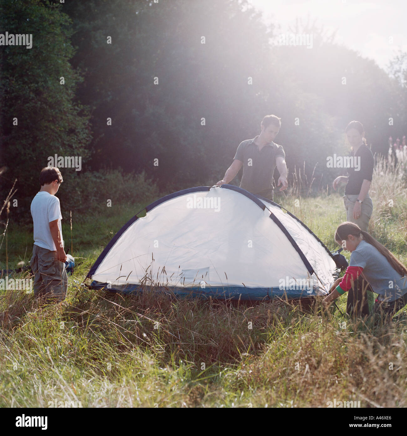 Erecting a clearance tent