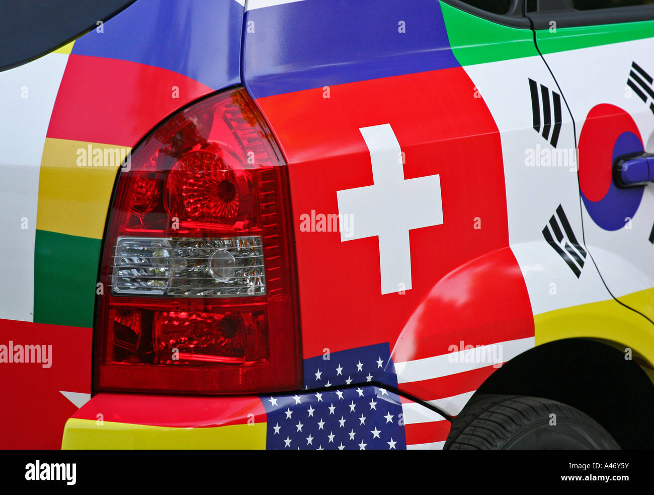 Close-up of a car seen during the 2006 FIFA soccer worldcup Germany Stock Photo