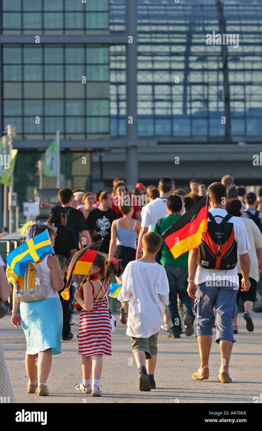 People after a game of the 2006 FIFA soccer worldcup Germany Stock Photo