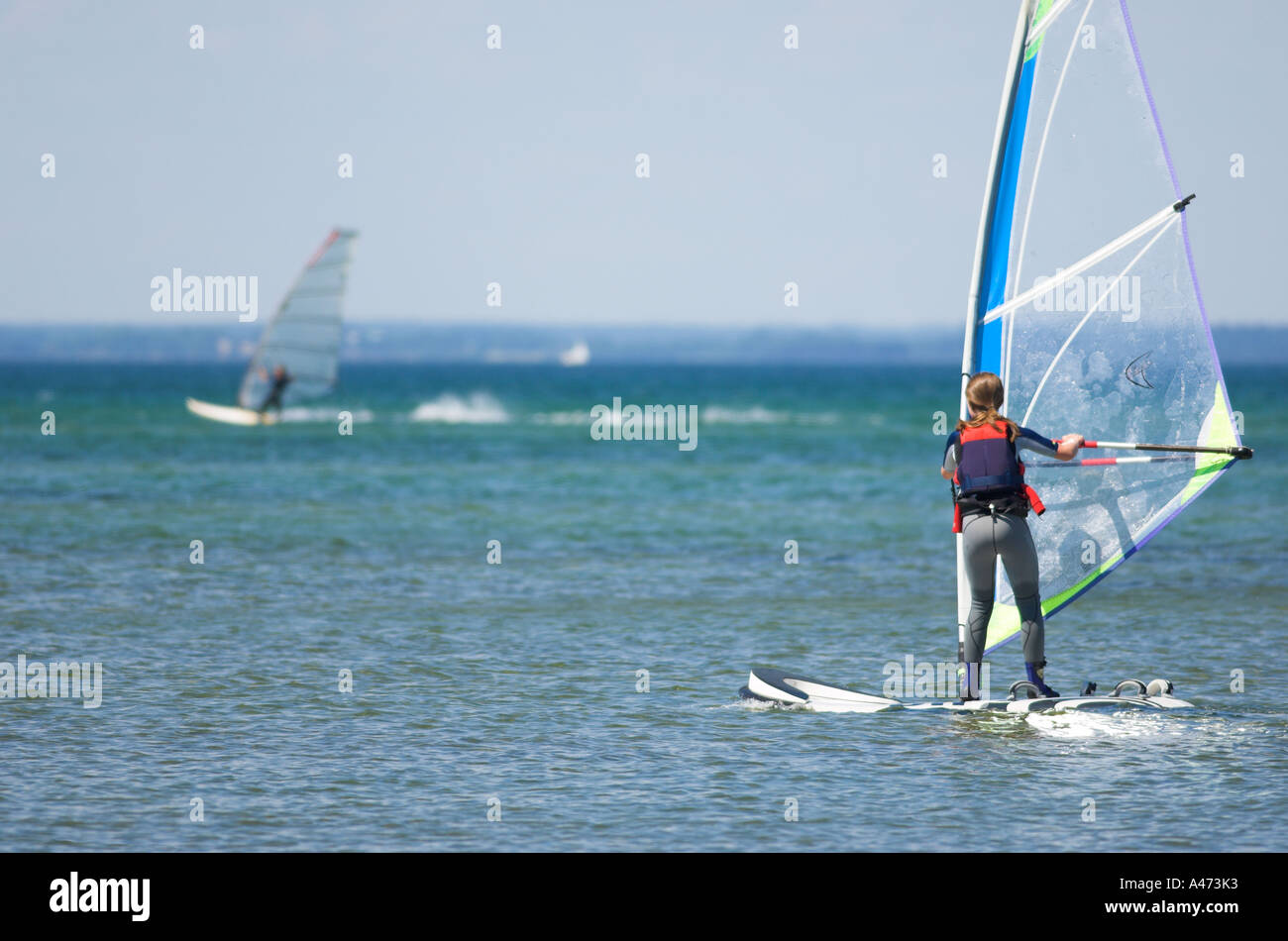 Windsurfing. Öland, Sweden Stock Photo Alamy