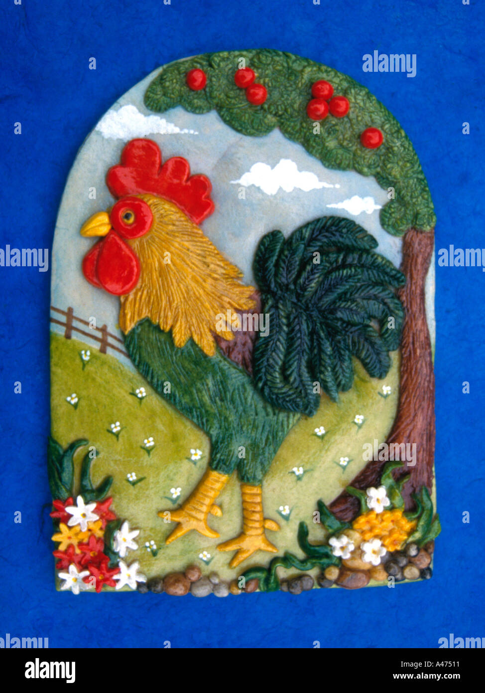 Dough Craft Cockerel Stock Photo Alamy