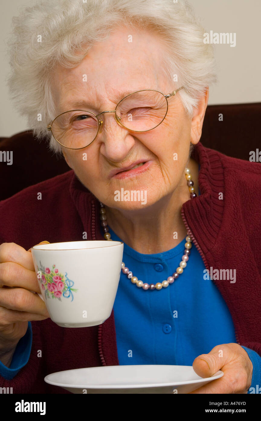 Enjoying A Cup Of Tea Stock Photo Alamy