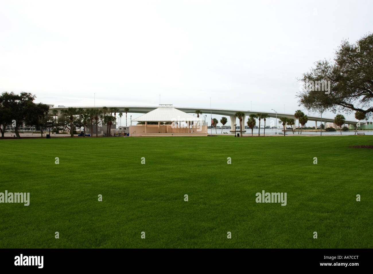 Outdoor Band Shell in Open Air Concert Park Stock Photo - Alamy
