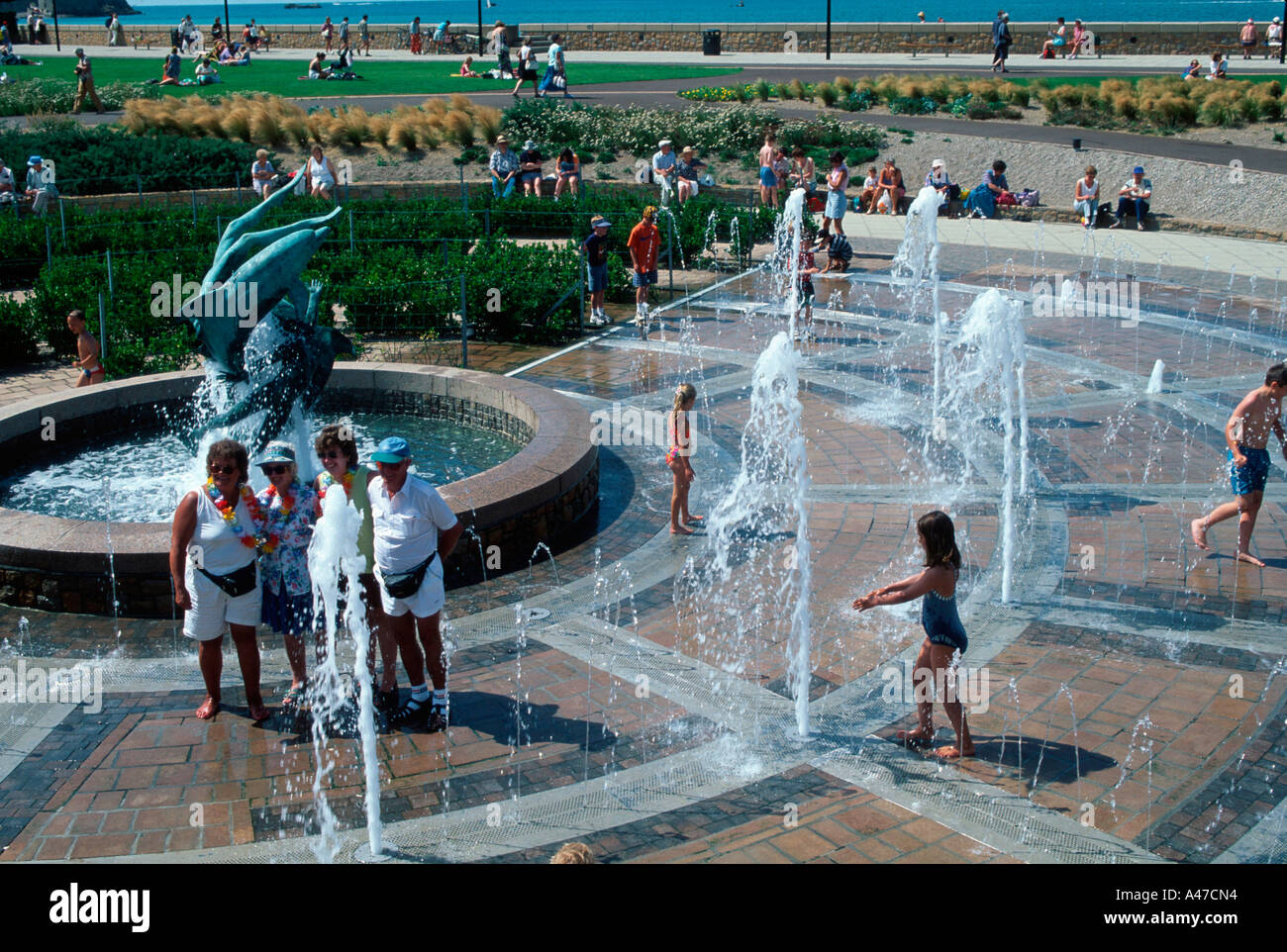 Fountain Jardins de la Mer Stock Photo
