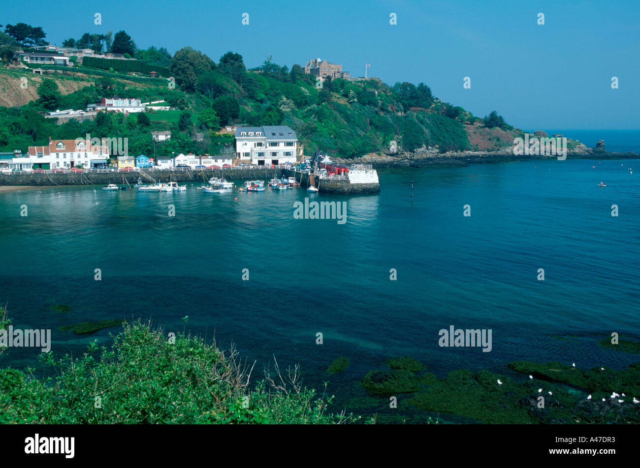 St Rozels Bay Harbour rozel bay hi-res stock photography and images - Alamy