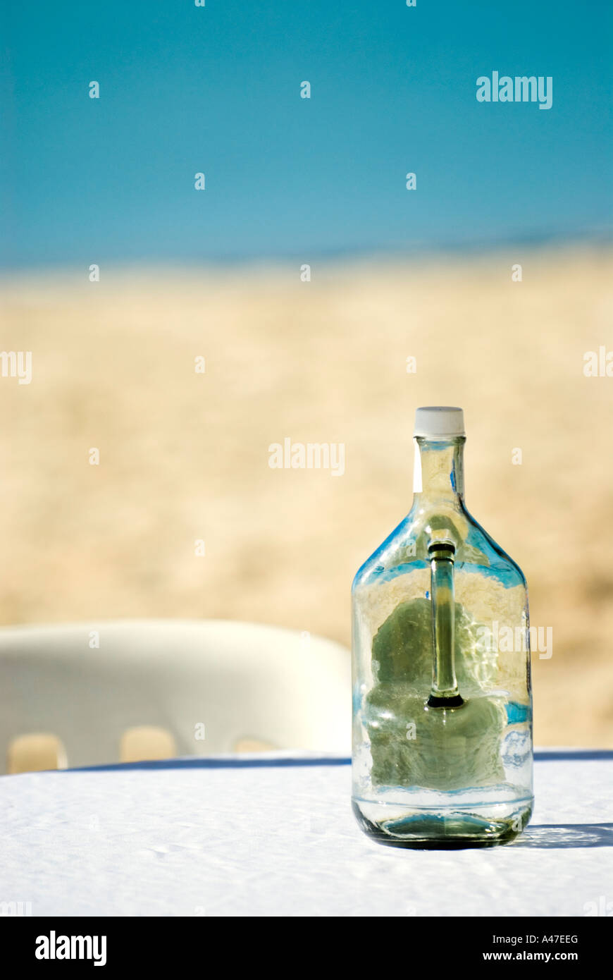 Empty rum bottle, Boca Chica, Dominican Republic, 1/07 Stock Photo Alamy