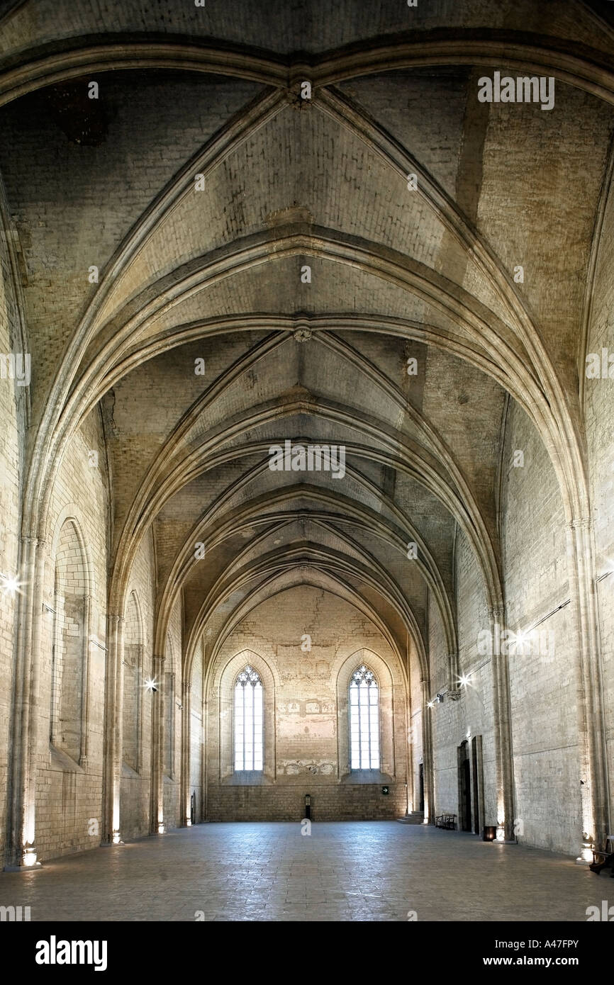 The Grande Chapelle 14 century in the Palais des Papes, Avignon, France. Stock Photo