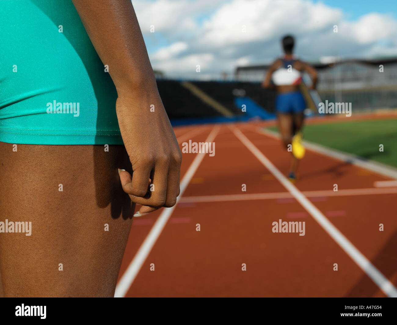 Legs Women Runners Athletics Middle Distance Stock Photo