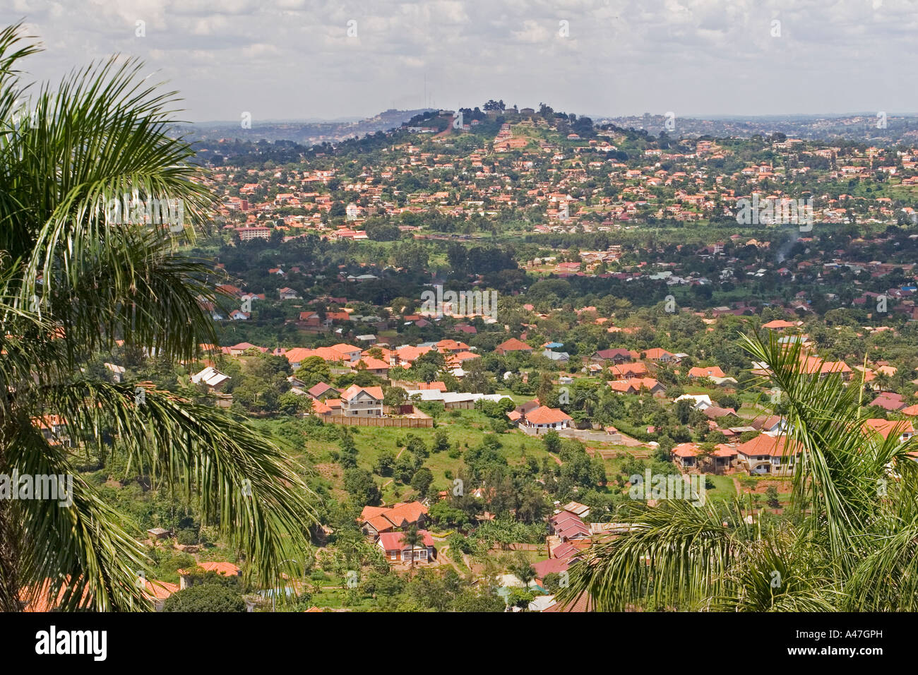Panoramic view to North Kampala from Summit View Hill, Kololo Hill