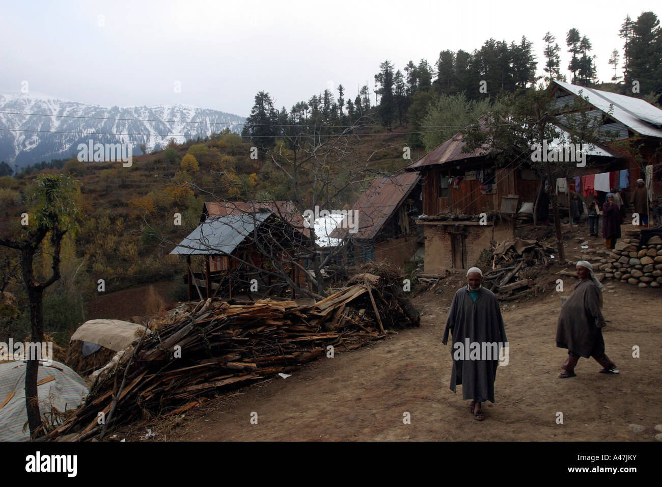 A traditional mountain village in Kashmir Stock Photo: 10960334 ...