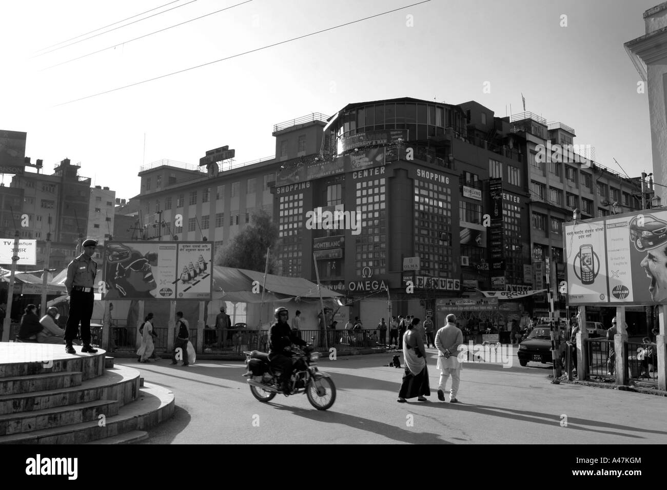 A city street in Kathmandu in Nepal Stock Photo