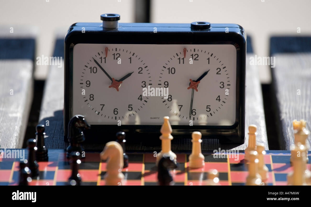 Closeup of speed chess game Stock Photo - Alamy