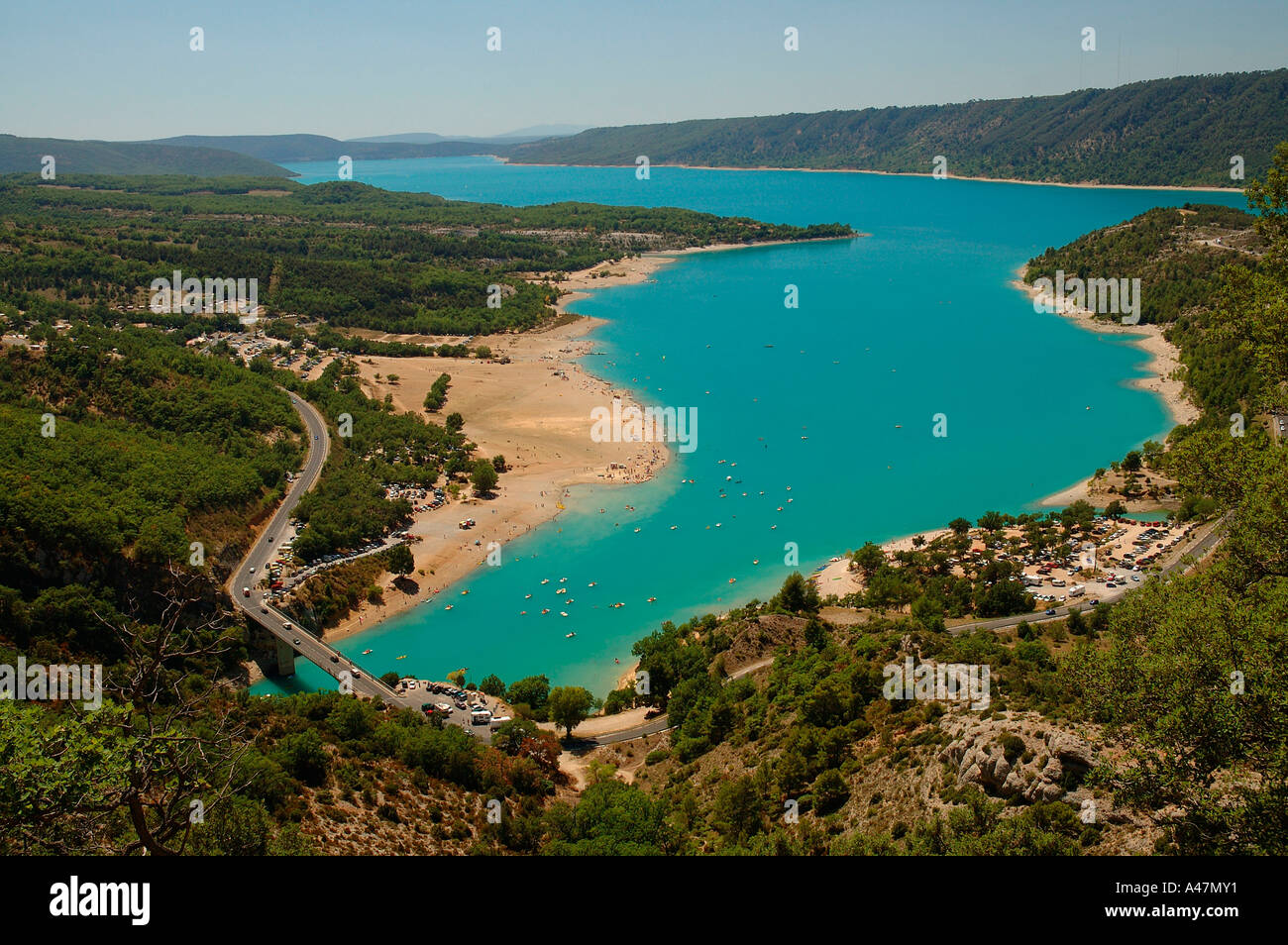 Lake Lac de Ste-Croix Stock Photo