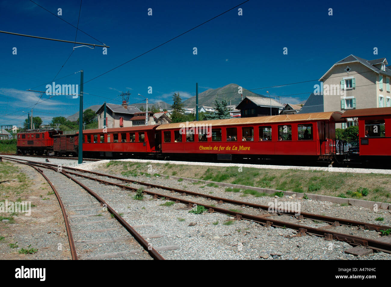 Railroad Train La Mure Stock Photo