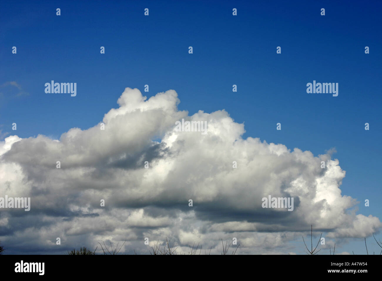 Cumulus clouds above Oxfordshire England Stock Photo - Alamy