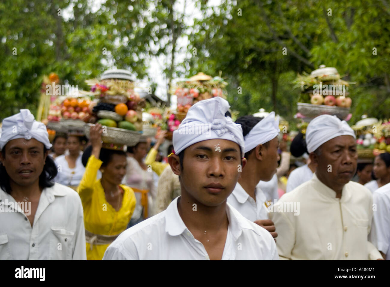 Hindu Religious Procession Bali Indonesia Stock Photo - Alamy