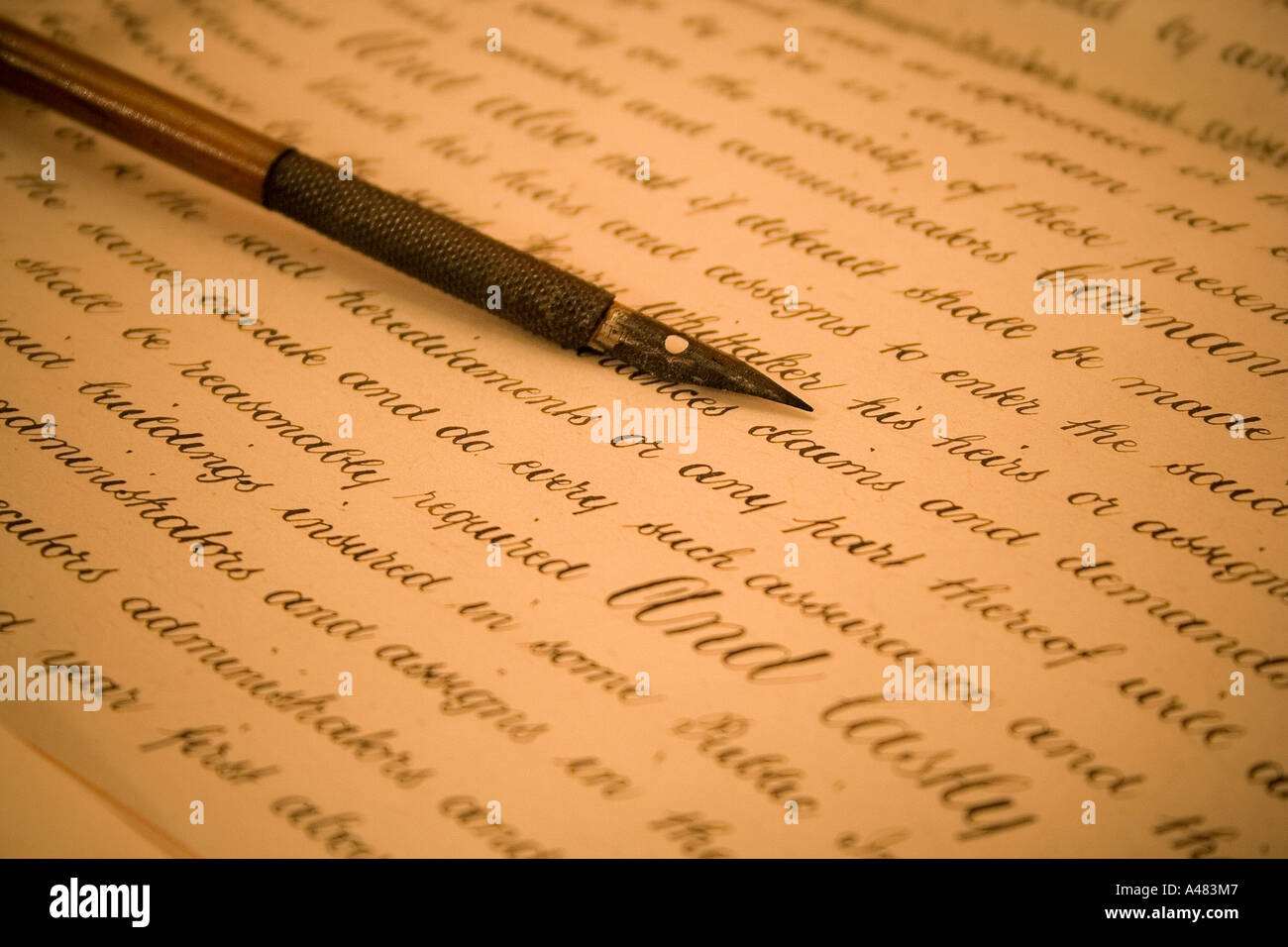 writing letter on parchment paper Stock Photo - Alamy