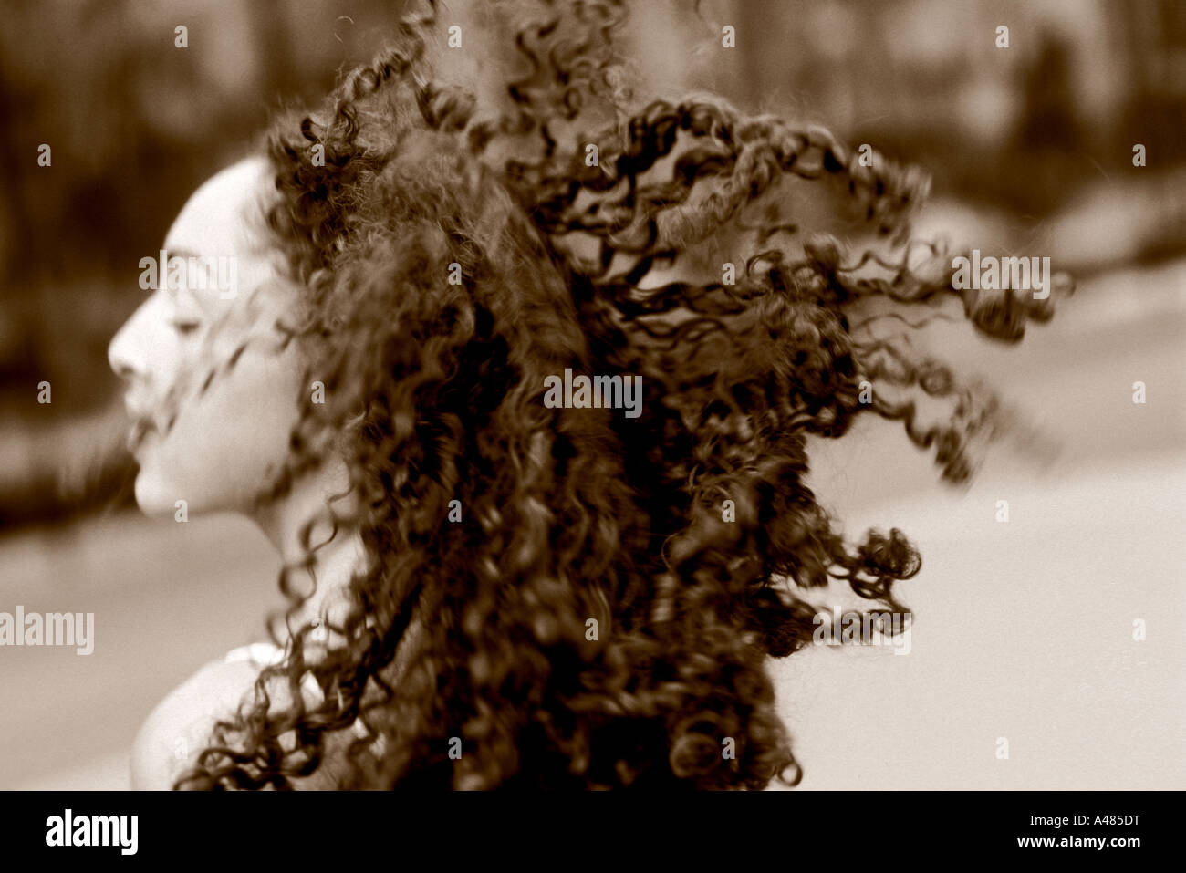 Beautiful curly haired black hi-res stock photography and images - Alamy