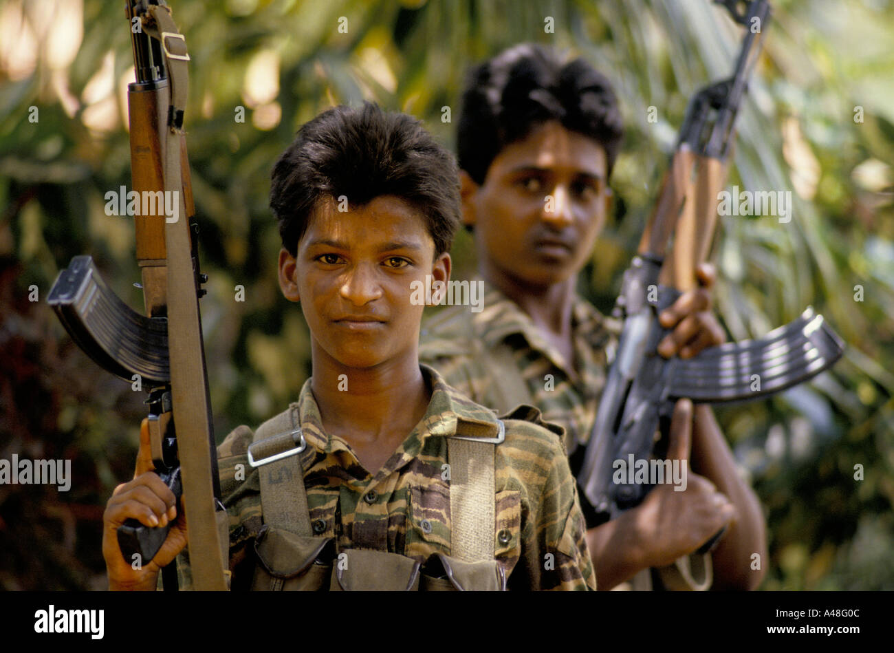 Young Tamil soldiers in Jaffna Sri Lanka Stock Photo Alamy
