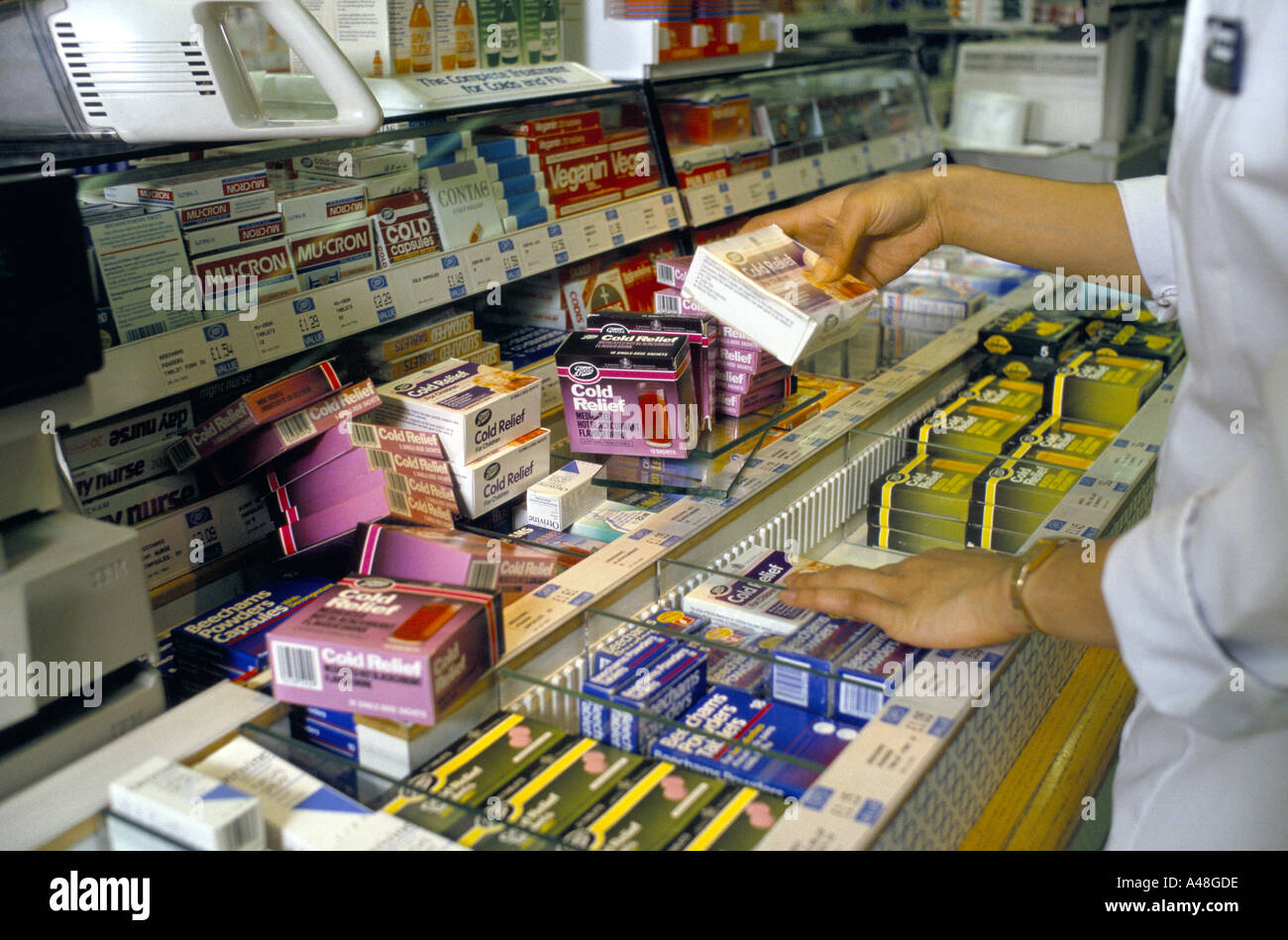 A Boots Chemists in Oxford Street High Street retailer Stock Photo