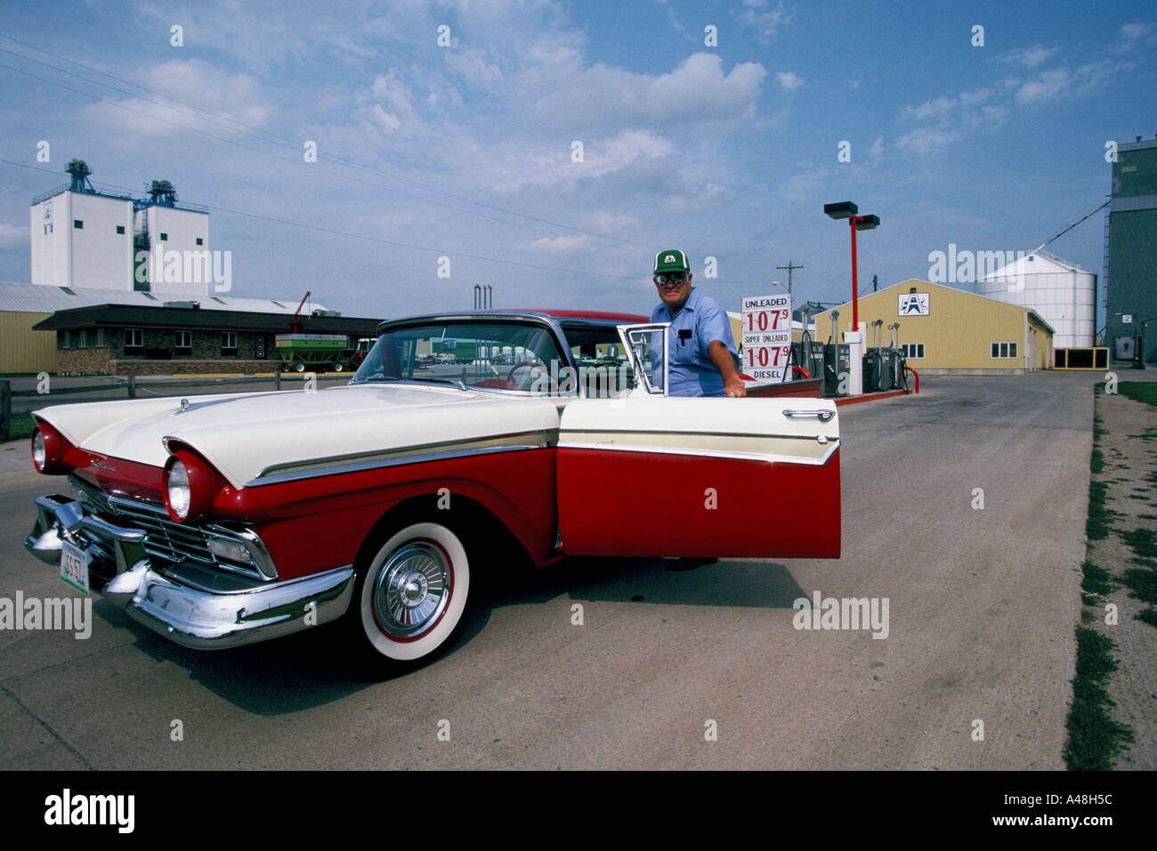 Classic Ford Fairlane automobile .Ogallala Illinois Stock Photo Alamy