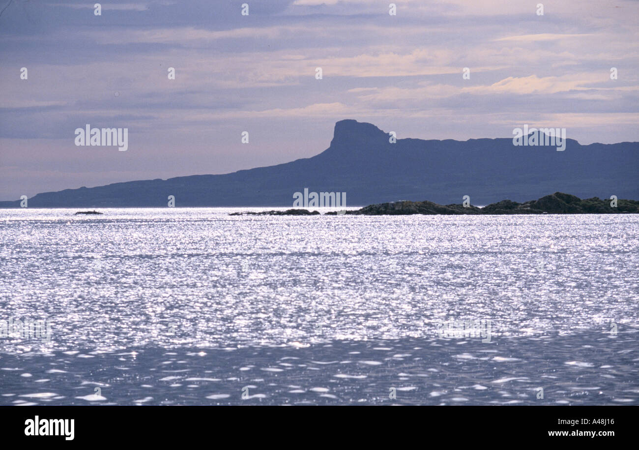 isle of eigg scotland eigg seen from the direction of ariasig 1997 Stock Photo