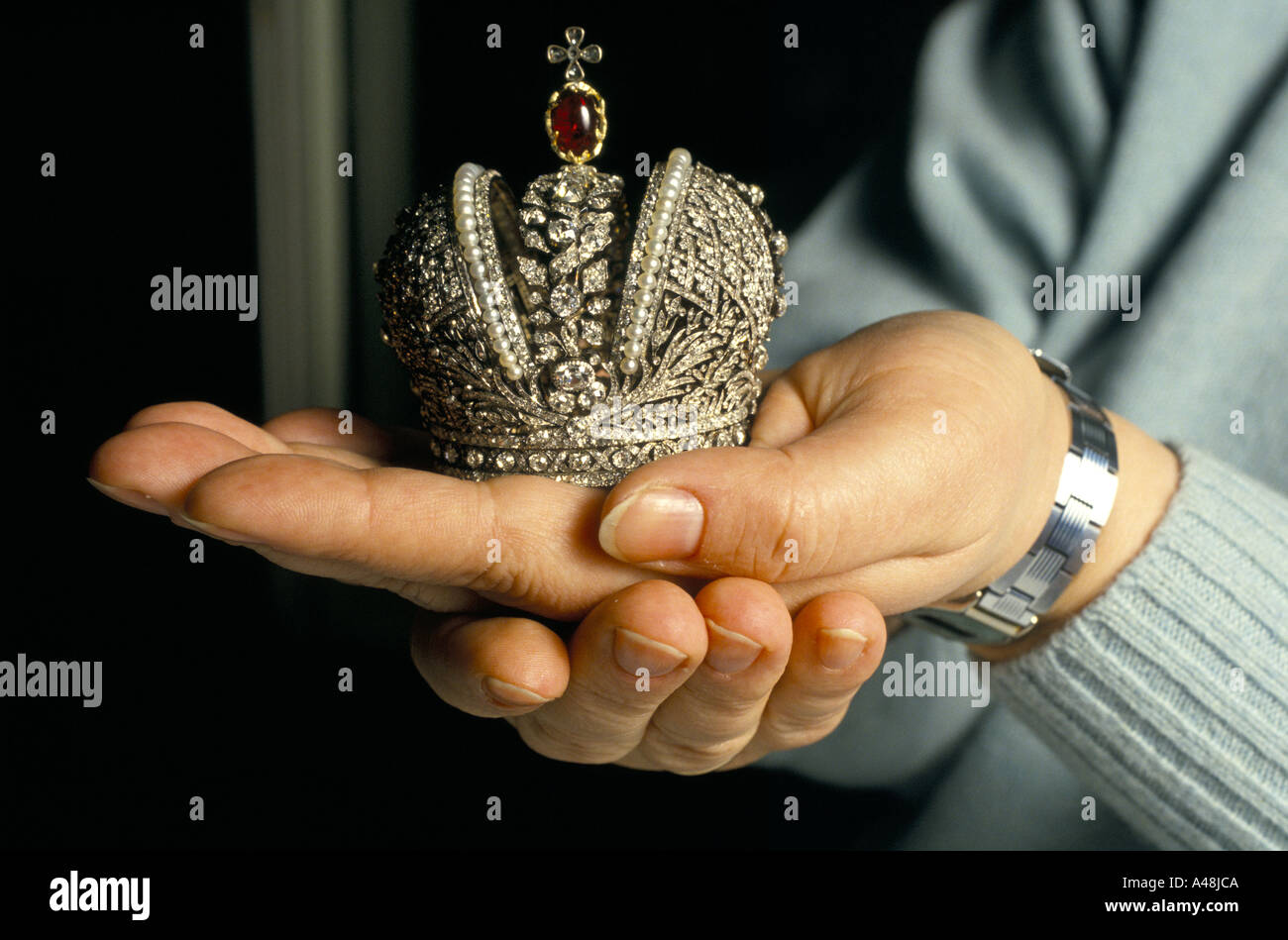 Faberge egg on display at Victoria and albert museum london Stock Photo