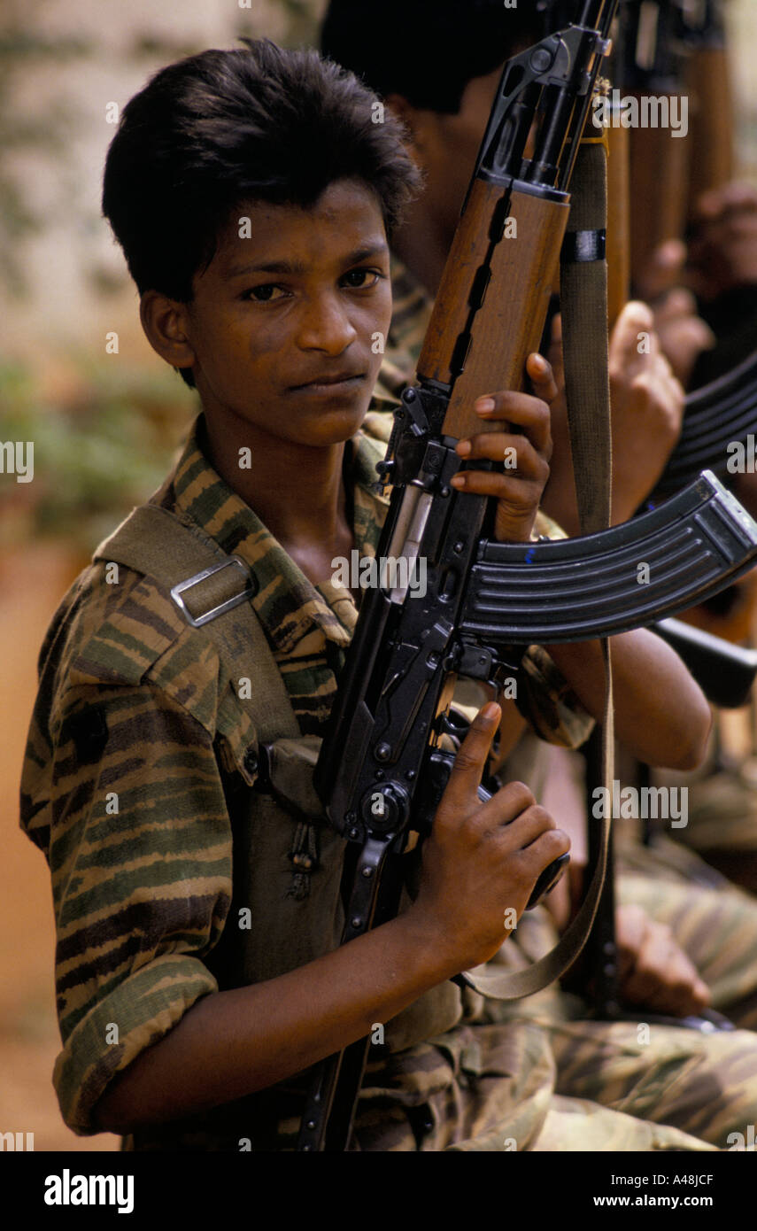 tamil tiger fighters many of whom are 12 to14 years old Jaffna Peninsula Stock Photo