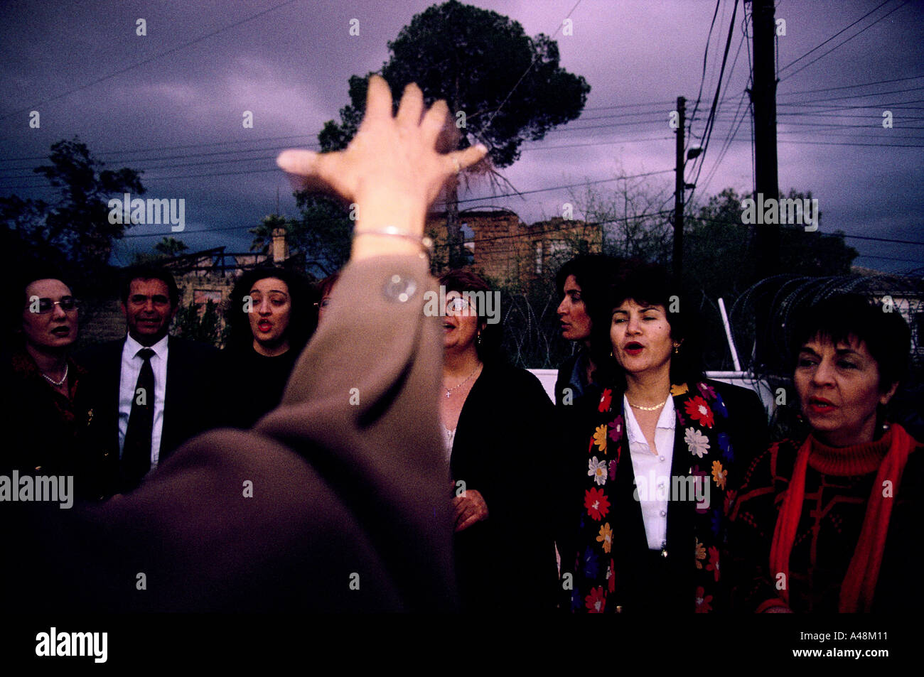 The Greek Cypriot choir for reconciliation and unification singing at