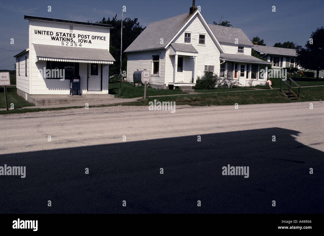 lincoln highway.village post office watkins iowa 1993 Stock Photo