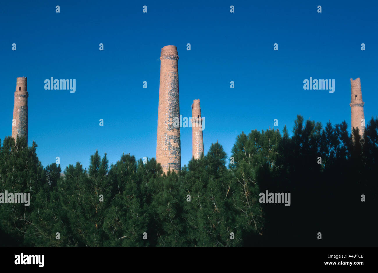 15th century Minarets at Herat Afghanistan Stock Photo