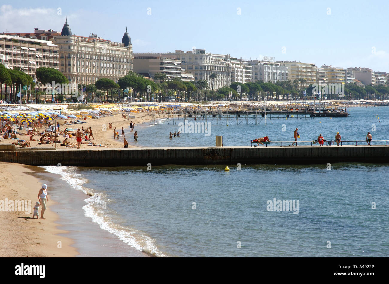 Panoramic view of seafront & beach of Cannes Côte D'Azur Cote D Azur ...
