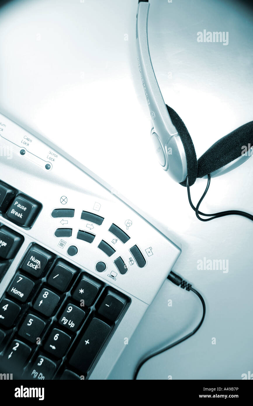 Headphones plugged in Stock Photo Alamy