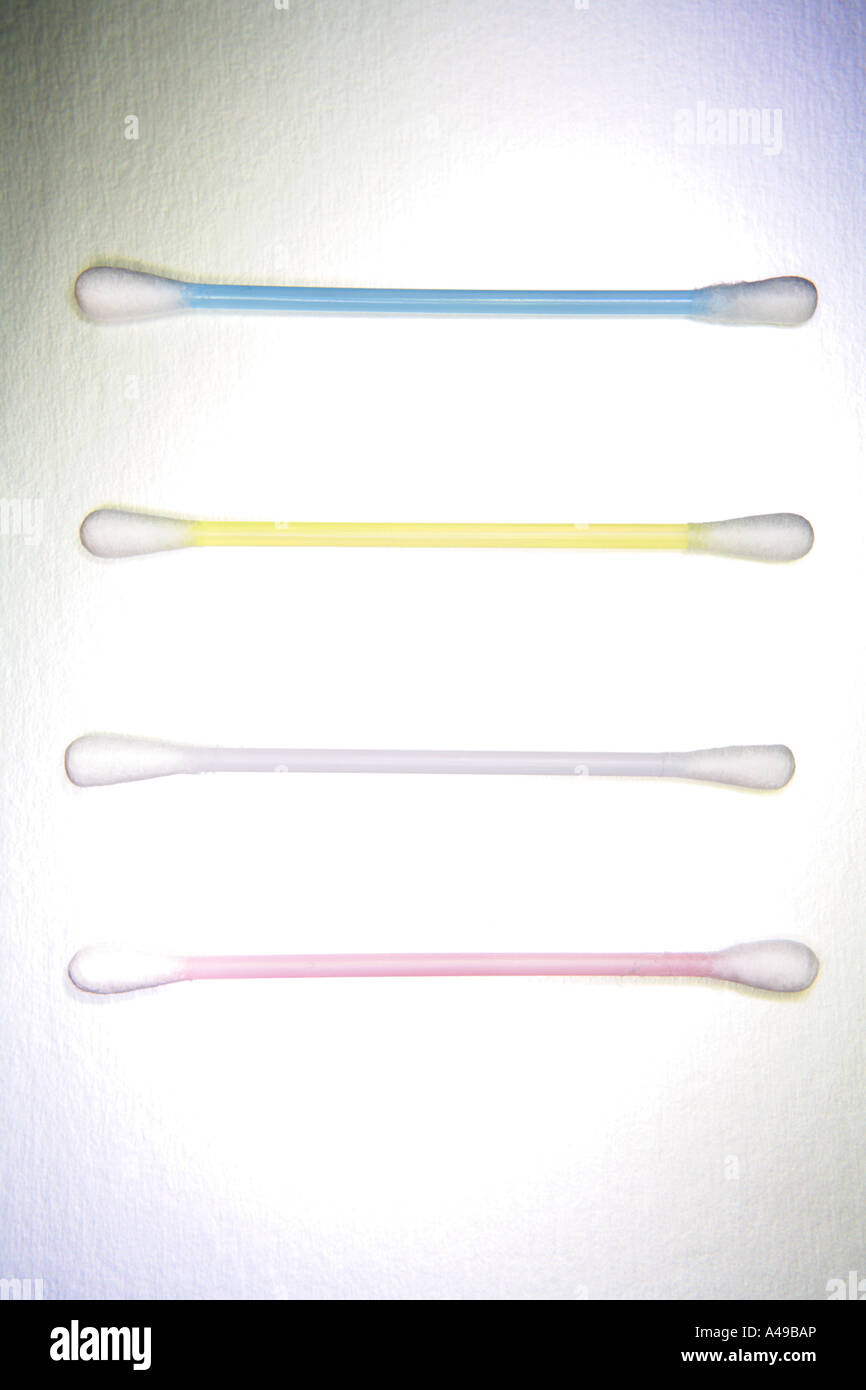 Three cotton sticks Stock Photo Alamy