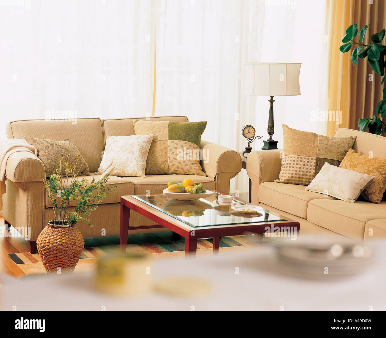 Interiors of a living room Stock Photo - Alamy