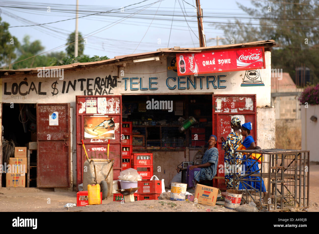 The Gambia, local shop Stock Photo Alamy