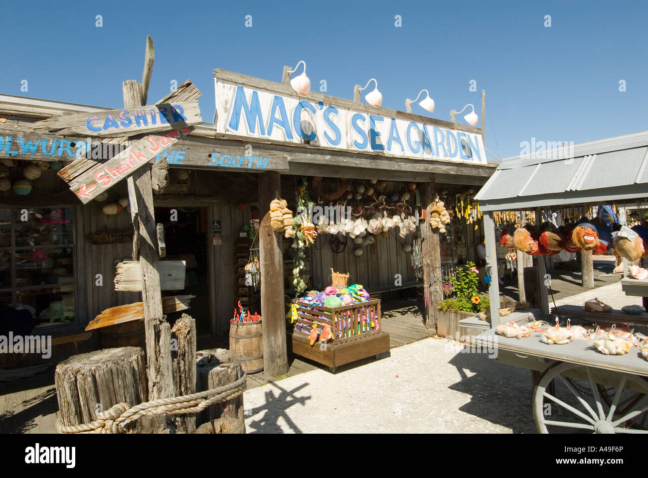 USA Florida Keys Rustic Mac' s Sea Garden in historic old town Key West Stock Photo