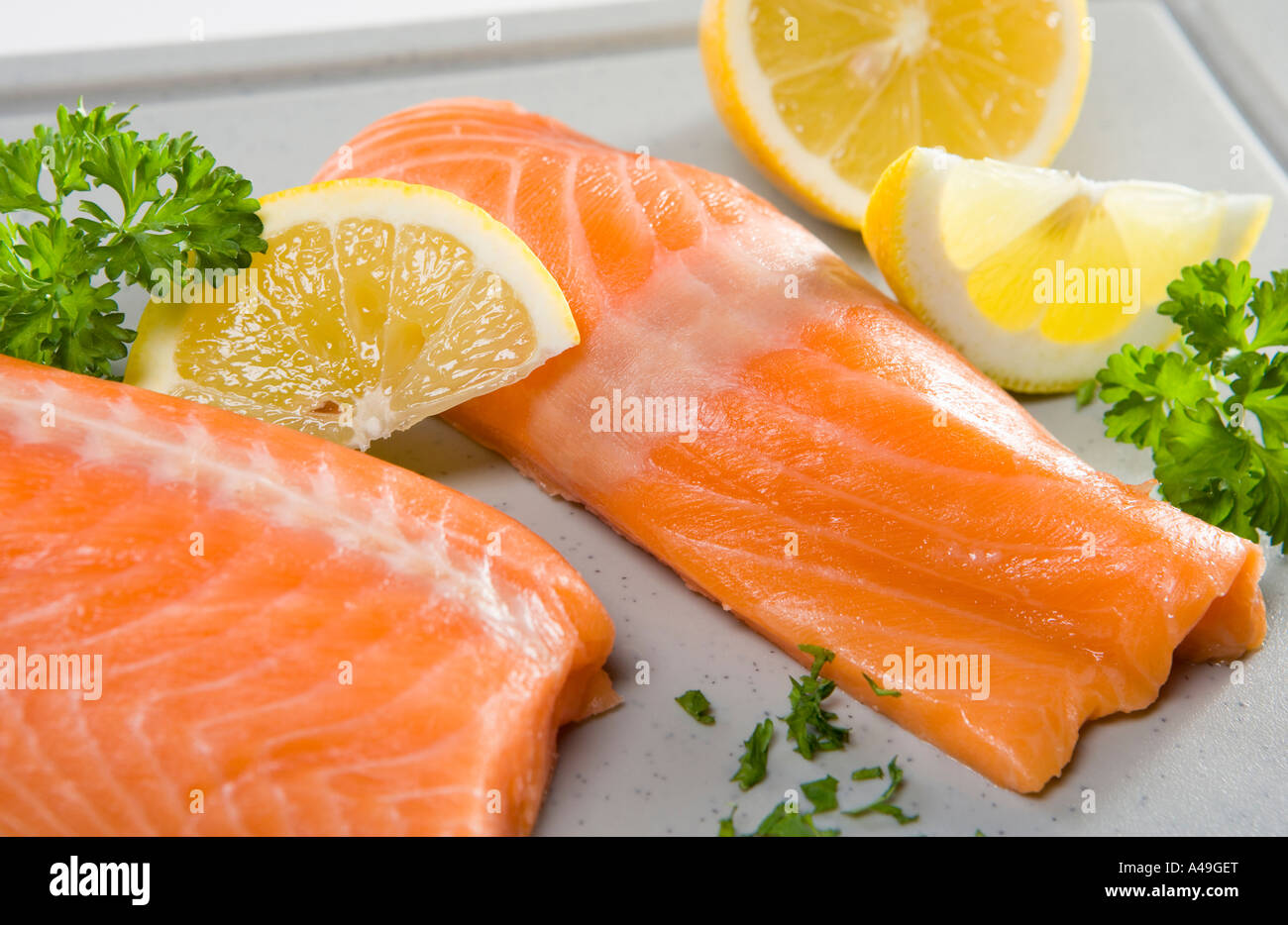 A salmon dish Stock Photo - Alamy