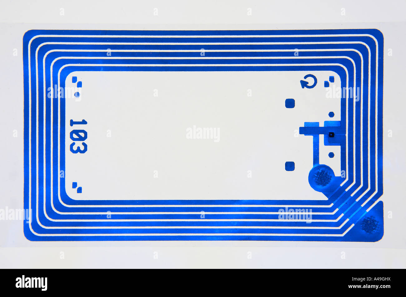 RFID Chip, Radio Frequency Identification Stock Photo