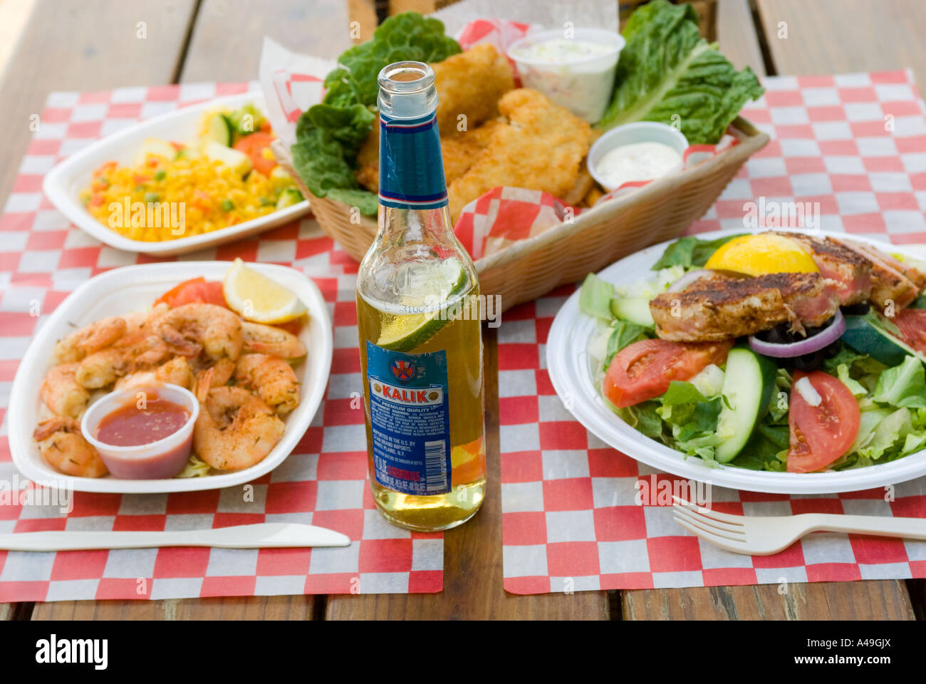 USA Florida Keys Catch of the day Fresh fish served at the Hog Fish