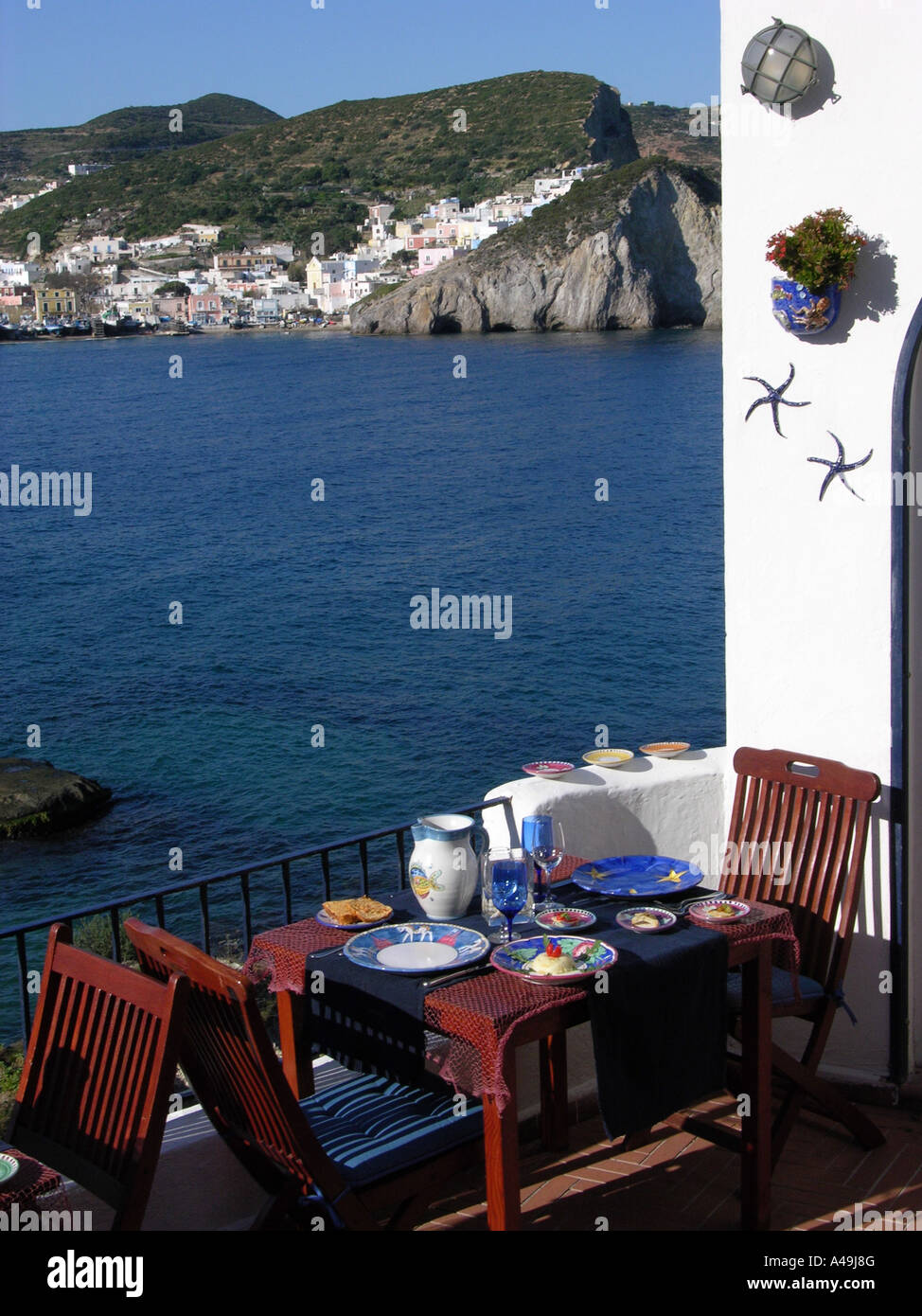 Orestorante restaurant Ponza island Lazio Italy Stock Photo