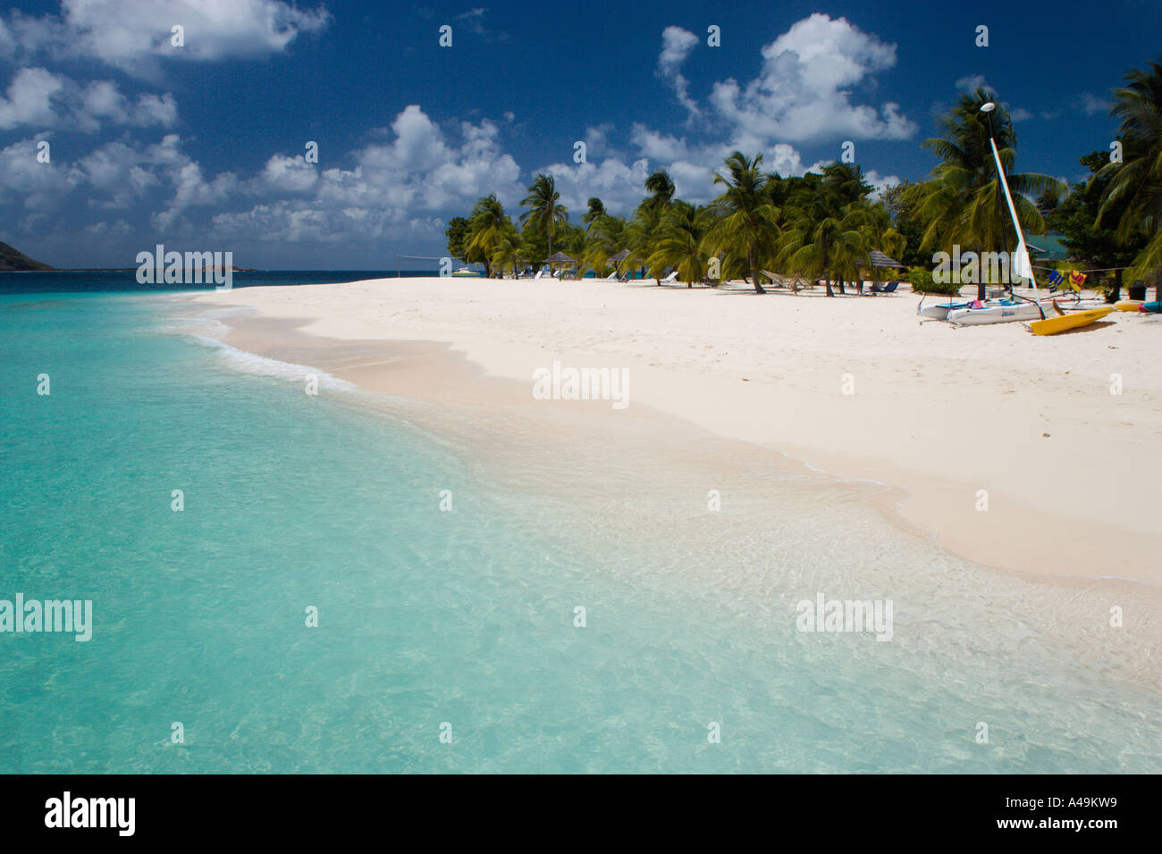 WEST INDIES Caribbean St Vincent The Grenadines Palm Island Beach